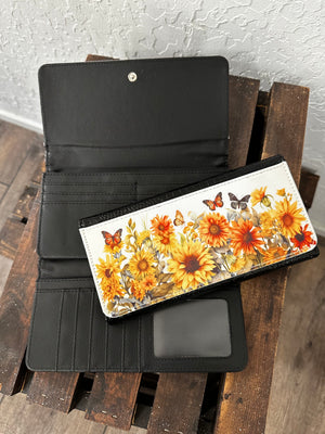 Sunflower Butterfly Wallet