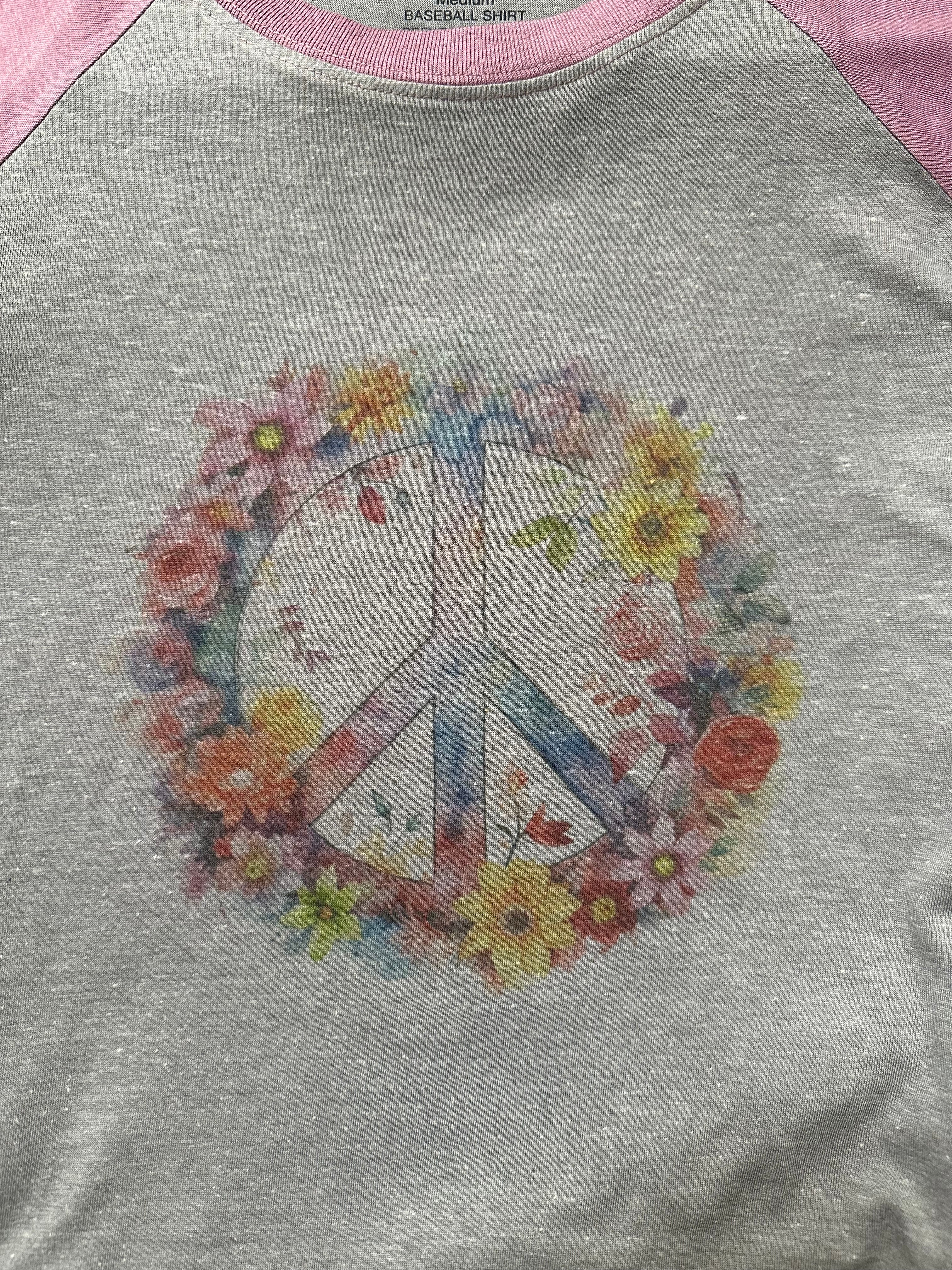 Floral Peace Baseball Shirt