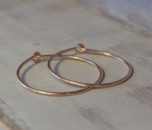 Minimalist Rose Gold Hoop Earrings