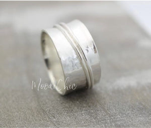 Silver Fiddle Ring