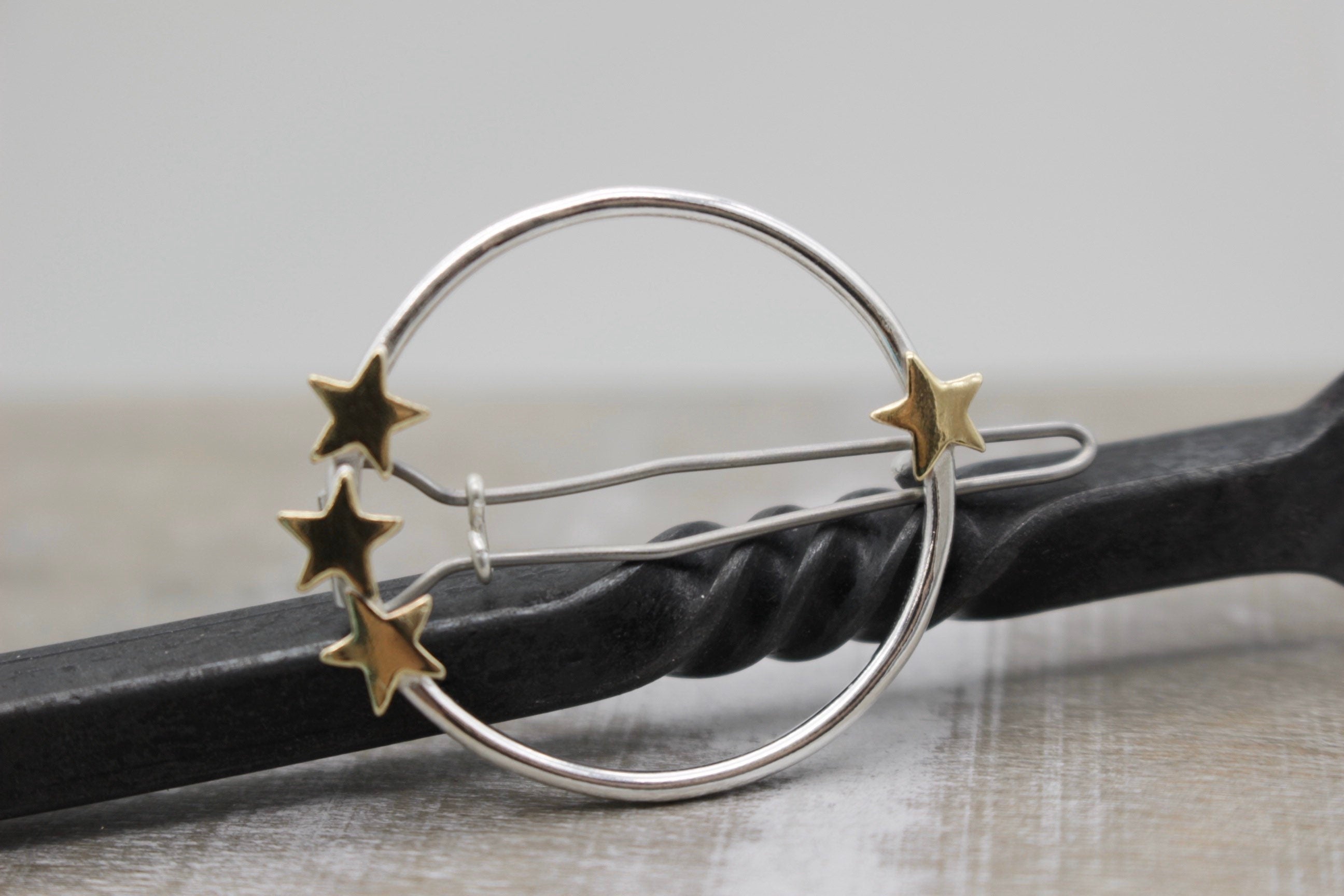 Sterling circle barrette