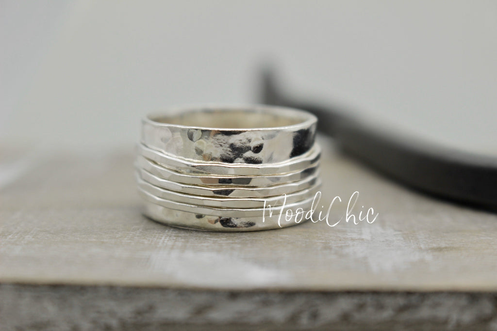 Sterling silver spinner ring