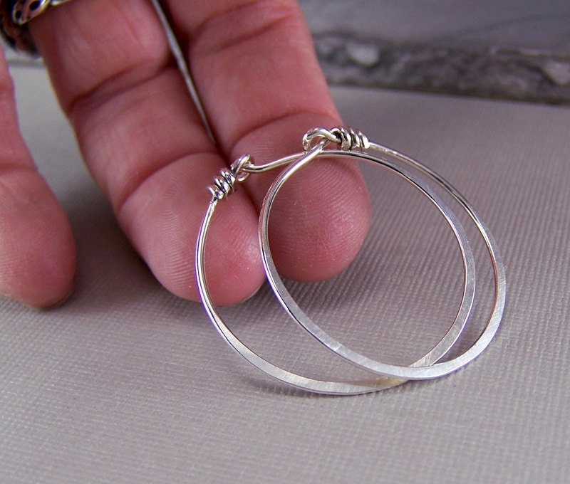 Sterling silver hoop earrings