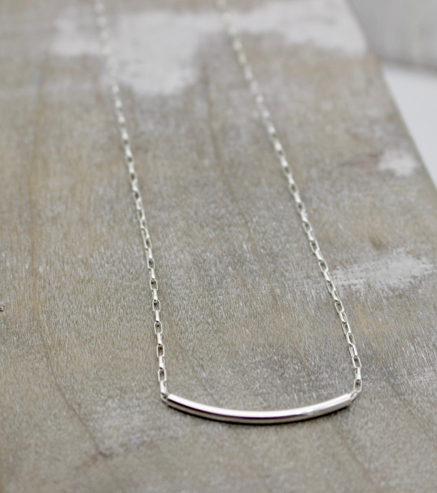 Sterling silver tube necklace - womans layering necklace - sterling silver necklace - gift for her - womans jewelry