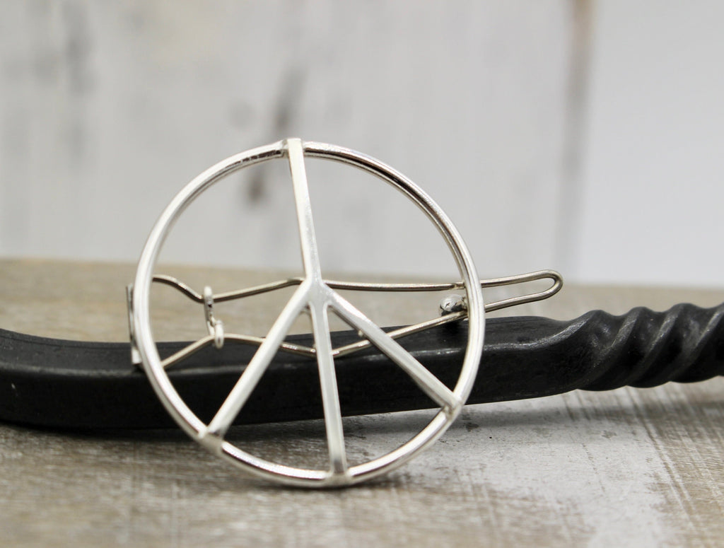 Small Peace Barrette